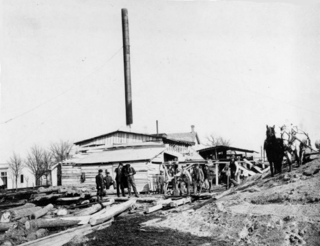 Mitchell's Saw Mill, Holdingford Minnesota, 1909