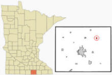 Location of Hollandale, Minnesota