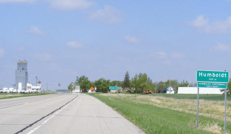Entering Humboldt Minnesota on US Highway 75, 2008