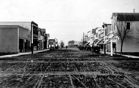 Main street before the fire, Isanti Minnesota 1910