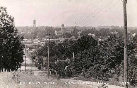 Jackson Minnesota from Thomas Hill, 1930's?