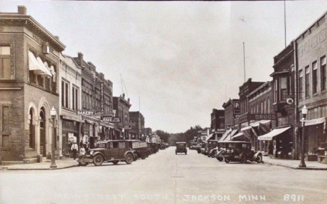 Main Street South, Jackson Minnesota, 1920's