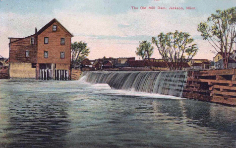 The Old Mill Dam, Jackson Minnesota, 1907