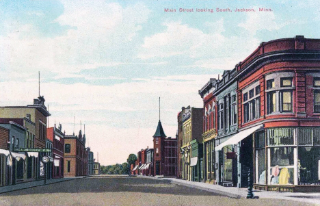 Main Street looking souh, Jackson Minnesota, 1908