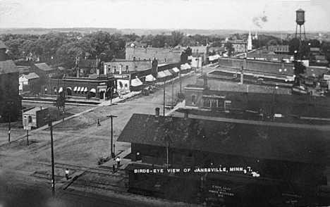 Birds eye view, Janesville Minnesota, 1911