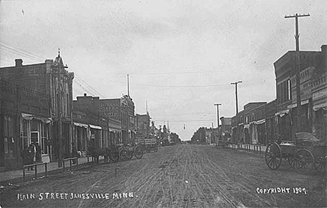 Main Street, Janesville Minnesota, 1907