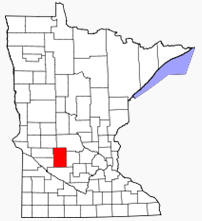 Location of Kandiyohi County Minnesota