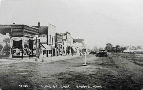 Main Street east, Kasson Minnesota, 1921