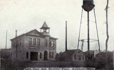 City Hall and Electric Plant, Kelliher Minnesota, 1912