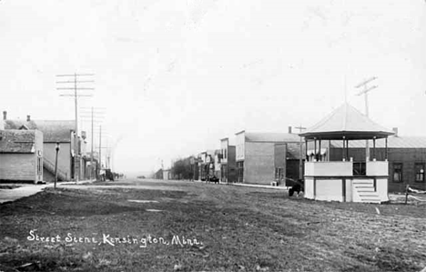 Street scene, Kensington Minnesota, 1914