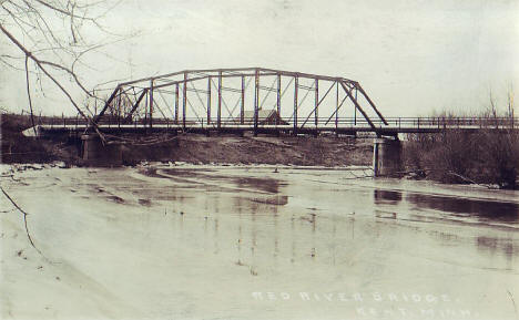 Red River Bridge, Kent Minnesota, 1910's?