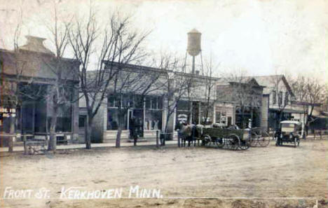 Front Street, Kerkhoven Minnesota, 1915