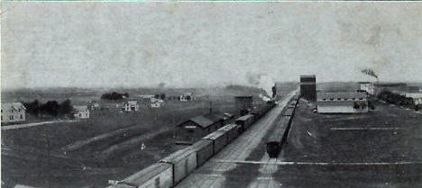 South Side Railway Yard and Depot,  Kerkhoven Minnesota, 1909