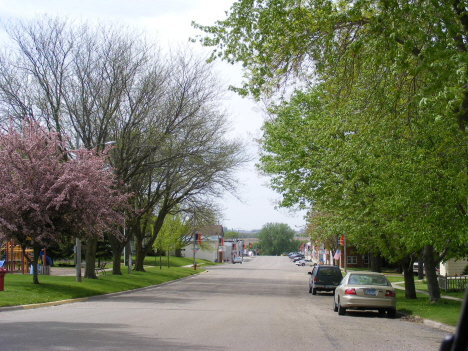 Street scene, Kiester Minnesota, 2014