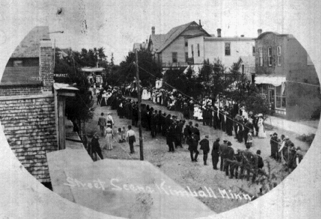Street scene, Kimball Minnesota, 1907