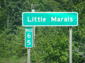 Little Marais Minnesota Highway Sign