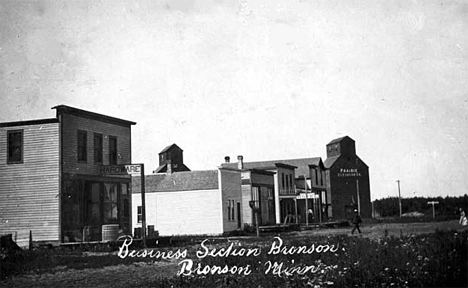 Business section, Lake Bronson Minnesota, 1900