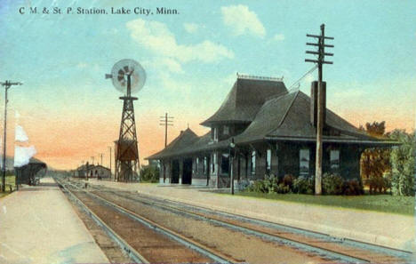 C. M. & St. P. Station, Lake City Minnesota, 1914