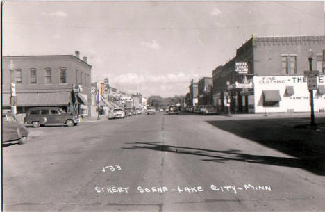 Street Scene, Lake City Minnesota, 1950's