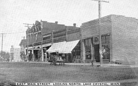 East Main Street looking north, Lake Crystal Minnesota, 1912