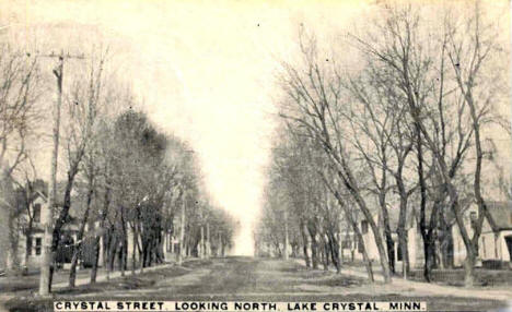 Crystal Street looking north, Lake Crystal Minnesota, 1913