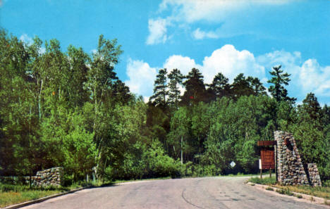 Entrance to Itasca State Park, late 1950's