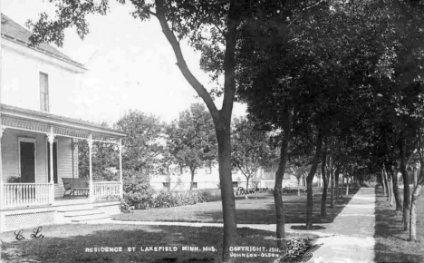 Residence Street, Lakefield Minnesota, 1911