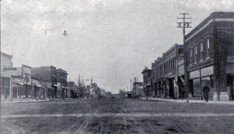 Main Street looking south, Lakefield Minnesota, 1917