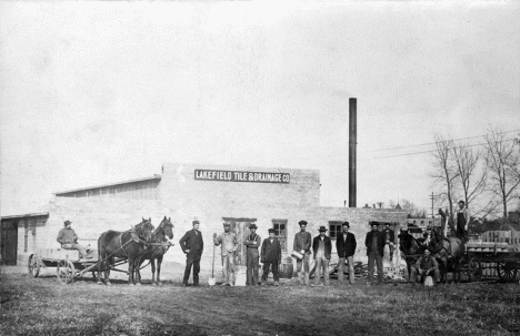 Lakefield Tile and Drainage Company, Lakefield Minnesota, 1910's
