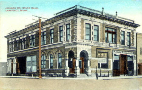 Jackson County State Bank, Lakefield Minnesota, 1913