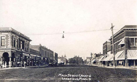 Main Street North, Lakefield Minnesota, 1914