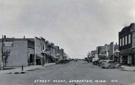 Street scene, Lamberton Minnesota, 1946