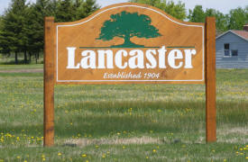Lancaster Minnesota Welcome Sign