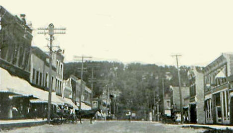 Main Street looking north, Lanesboro Minnesota, 1910's