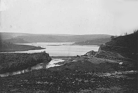 Mill dam on Root River, Lanesboro Minnesota, 1870