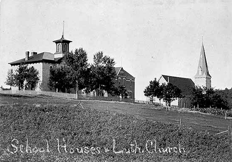 School houses and Lutheran Church, Lanesboro Minnesota, 1893