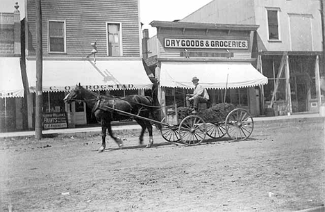 Hauling "fertilizer" on Main Street, Lanesboro Minnesota, 1905