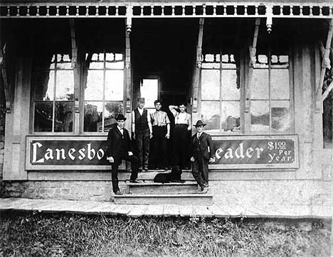 Lanesboro Leader office, Lanesboro Minnesota, 1905