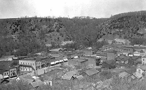 View of business district, Lanesboro Minnesota, 1913