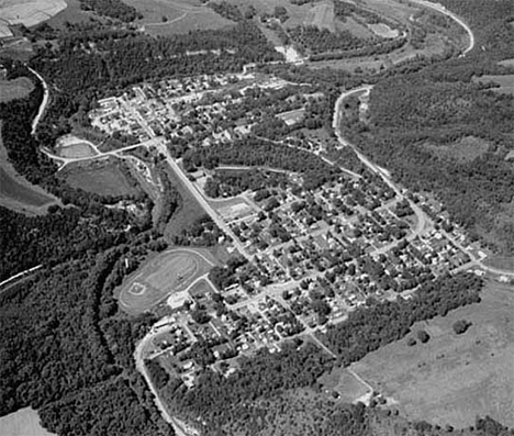 Aerial view, Lanesboro Minnesota, 1972