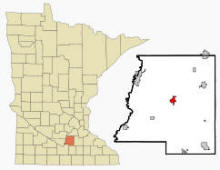 Location of Le Center, Minnesota