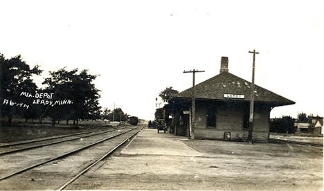 Leroy Minnesota Railroad Depot, 1910's?