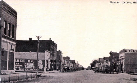 Main Street, Leroy Minnesota, 1900's
