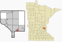 Location of Lexington, Minnesota