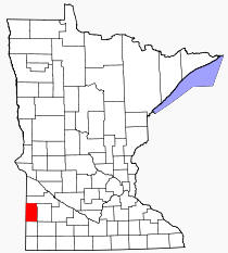 Location of Lincoln County Minnesota