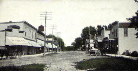 St. Croix Avenue looking north, Lindstrom Minnesota, 1910's