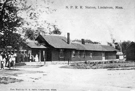 Northern Pacific Railroad Station, Lindstrom Minnesota, 1909