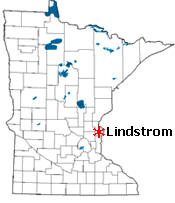 Location of Lindstrom Minnesota