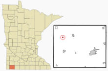 Location of Lismore, Minnesota