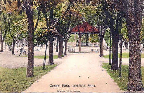 Central Park, Litchfield Minnesota, 1909
